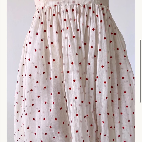 Eveliina Vintage 1950s Polka Dot sheer dress XS - Picture 4 of 11